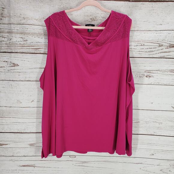 Any Wear by Catherines Women's Magenta Tank Top Size 5X - Picture 1 of 9